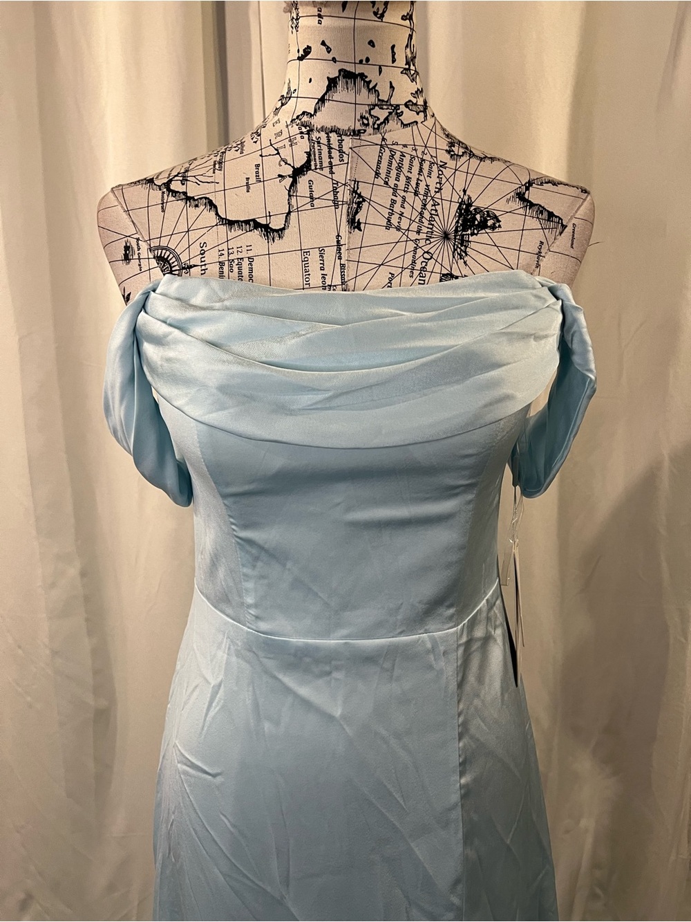 Stacees Off-Shoulder Light Blue Bridesmaid Formal Gown - Picture 12 of 12